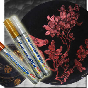 !БЕЗ ЗНИЖОК Маркер для скла, порцеляни стійкий (обжиг160*С)Glass & Porcelain Pen Hobby Line Kreul 2-4мм  Metallic БІЛИЙ