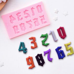 Молд силіконовий "Цифры Готика" 8,9х5,1см
