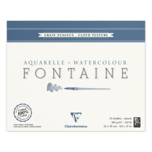 *Склейка д/акварелі 300г сер.зерно 100%бав.Watercolpad Clairefontaine 15арк.24х30