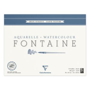 *Склейка д/акварелі 300г сер.зерно 100%бав.Watercolpad Clairefontaine 15арк.30х40