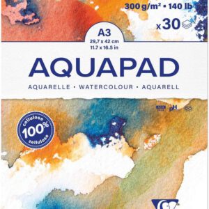 *Склейка д/акварелі 300г MFзерно цел.Aqua Clairefontaine 30арк.А3