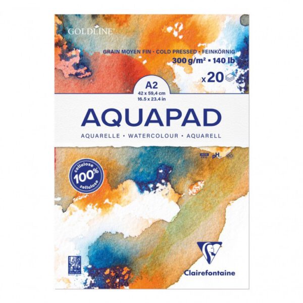 *Склейка д/акварелі 300г MFзерно цел.Aqua Clairefontaine 20арк.А2