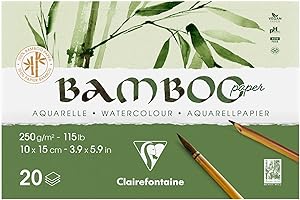 Альбом(спіраль) д/акварелі 300г др.зерно 100% цел..Watercol Wb Clairefontaine 15арк.13,5х25