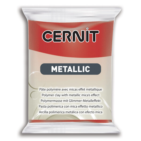Полімерний моделін "CERNIT-METALLIC" 56гр ЧЕРВОНИЙ