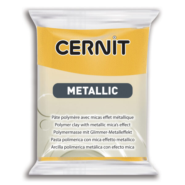 Полімерний моделін "CERNIT-METALLIC" 56гр ЖОВТИЙ