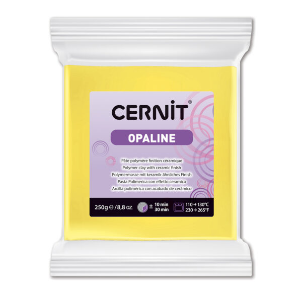 Полімерний моделін "CERNIT-OPALINE" 250гр ЖОВТИЙ ПЕРМАНЕНТНИЙ