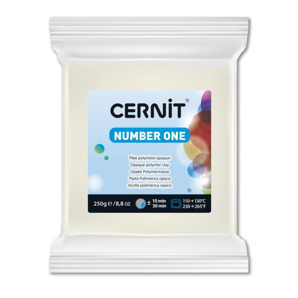 Полімерний моделін "CERNIT NUMBER ONE" 250гр БІЛИЙ УКРИВИСТИЙ