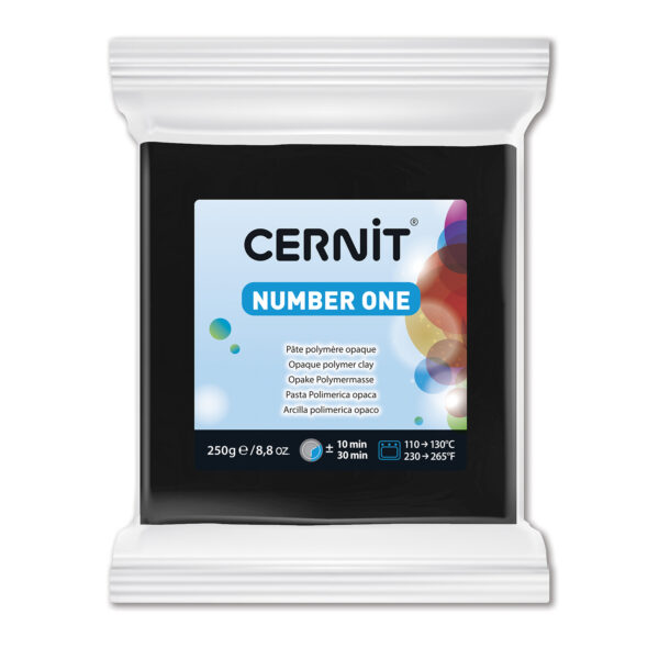 Полімерний моделін "CERNIT NUMBER ONE" 250гр ЧОРНИЙ