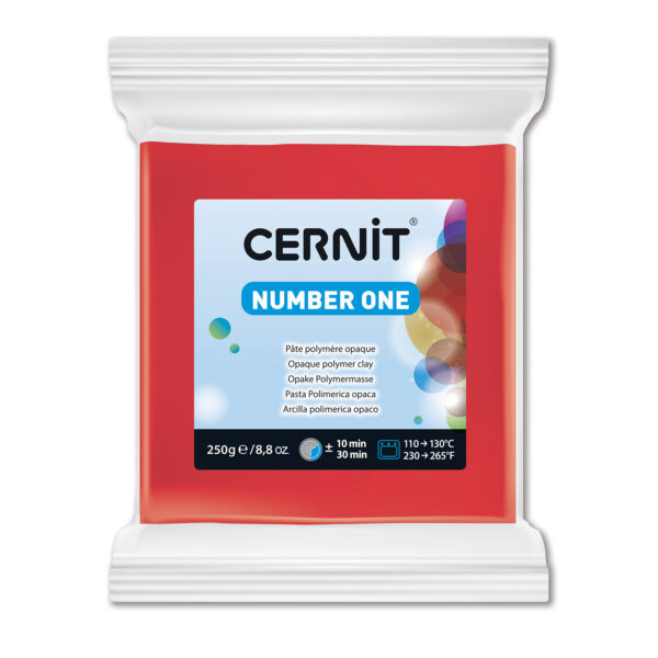 Полімерний моделін "CERNIT NUMBER ONE" 250гр ЧЕРВОНИЙ