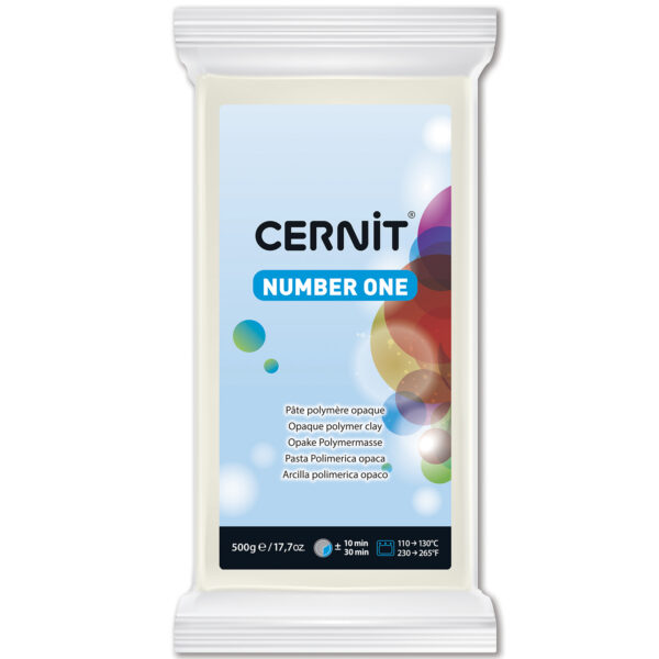 Полімерний моделін "CERNIT NUMBER ONE" 500гр БІЛИЙ УКРИВИСТИЙ