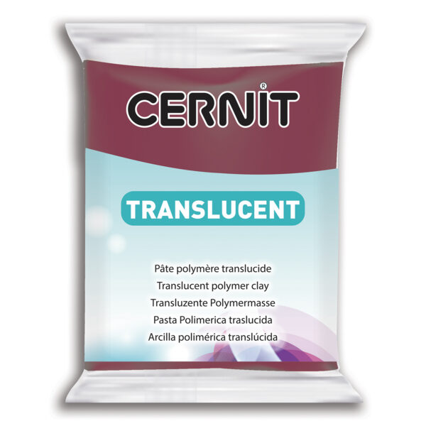 Полімерний моделін "CERNIT-TRANSLUCENT" 56гр прозорий БОРДО