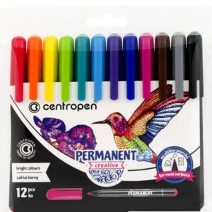 *Набір маркерів на спирт.осн.Permanent Creative 2896 CENTROPEN  2мм 12шт. у пластик.упак.