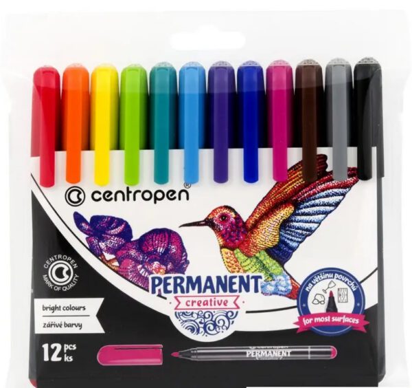 *Набір маркерів на спирт.осн.Permanent Creative 2896 CENTROPEN  2мм 12шт. у пластик.упак.