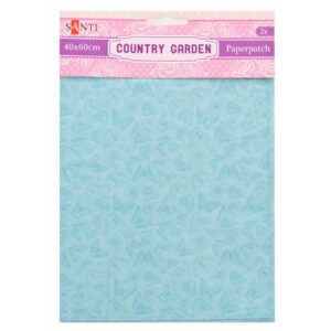 18 Декупажная карта Country garden 40х60см Голубые цветочки