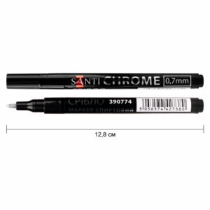 Маркер перм.на спирт.осн.кругл.наконечн Chrome Santi .0,7мм Дзеркльн.Ефект СРІБЛО