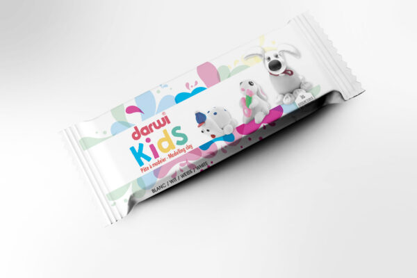 Самозастигаюча маса Kids Darwi  1000гр БІЛА - Image 3