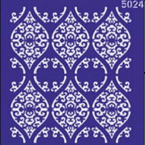 Трафарет самоклеющ.многораз14,5х14,5см №5024 ФОНОВЫЙ ОРНАМЕНТ БАРОККО 2