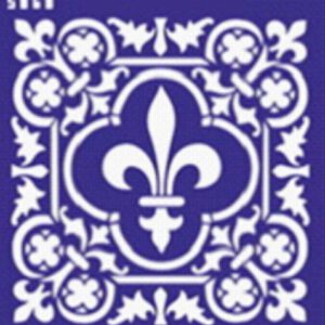 Трафарет самоклеющ.многораз14,5х14,5см №5060 КОВРОВЫЙ ОРНАМЕНТ ГЕРАЛЬДИЧЕСКАЯ ЛИЛИЯ