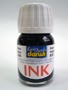 Туш незмивна "Darwi INK" 30мл СЕПІЯ