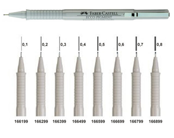 Лінер водостійкий "Ecco Pigment" Faber Castell 0,3мм ЧОРНИЙ /166399