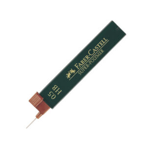 Стрижні у наборі SUPER-POLYMER "Faber-Castell" HB 0.5мм пласт.пенал 12шт.