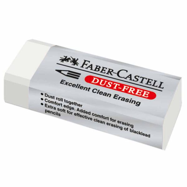 Гумка прямокутн.(каучук) "Dust Free"Faber Castel 61х21х12мм БІЛА