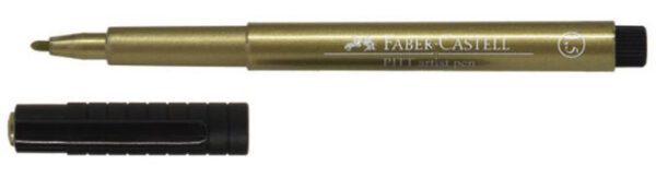 !БЕЗ ЗНИЖОК Маркер перм.покривний "Pitt Artist Pen" Faber-Castell 1,5мм ЗОЛОТО /167350