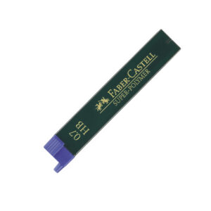 Стрижні у наборі SUPER-POLYMER "Faber-Castell" HB 0.7мм пласт.пенал 12шт.