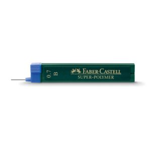 Стрижні у наборі SUPER-POLYMER "Faber-Castell" B 0.7мм пласт.пенал 12шт.