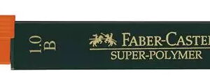 Стрижні у наборі SUPER-POLYMER "Faber-Castell"B 0,9мм пласт.пенал 12шт. /120901