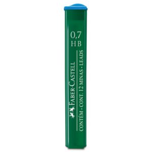 Стрижні у наборі "Faber-Castell" HB 0.7мм пласт.пенал 12шт.