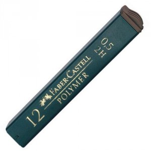 Стрижні у наборі "Faber-Castell" 2H 0.5мм пласт.пенал 12шт.