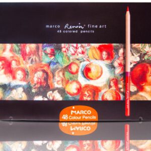 *Набір кол.круглых кедр.олівців ."Renoir FineArt" Marco (гриф.d 3,7мм) в метал.кор. 48кол
