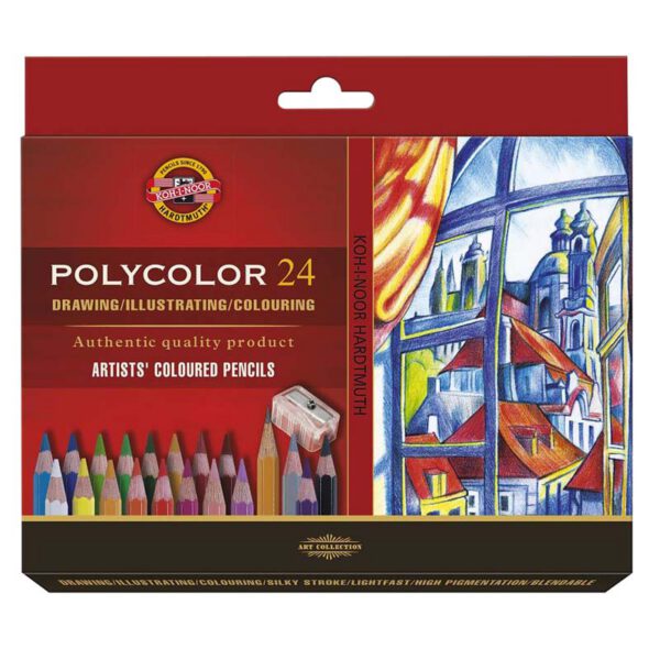 Набір кол.олівців "Polycolor 3824" Koh-i-Noor.у картон.короб..24кол+2 графіт.олівці+точилка