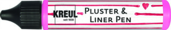 Контур универсальный опухающий (стирка до 40*С) "Pluster Liner Pen" Kreul 29мл РОЖЕВИЙ