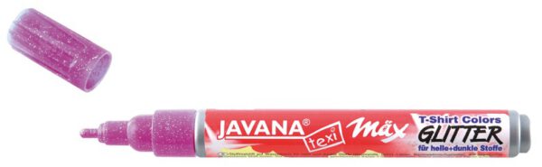 Маркер д/світл.та темн.тканин.(прання 40*) JavanaTex Kreul 2-4мм Glitter РОЖЕВИЙ