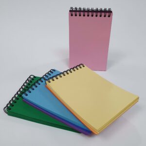 !Блокнот(спіраль) 130гр кольоров.папір вертик.б/обкл.65арк. 10х12,5см