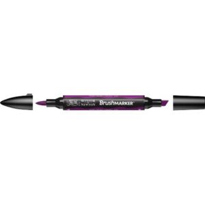 !Нет скидок BrushMarker перм.прозор.на спирт.осн.двосторонн.(скошен./пензлич.) W&N СЛИВОВИЙ V735