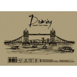 Альбом(спіраль) д/начерків 90гр крафт Офорт 30арк.А5