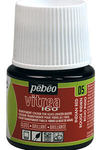 Фарба стійка по склу (обжиг160*) Vitrea 160 Pebeo 45мл ИНДІЙСКИЙ ЧЕРВОНИЙ