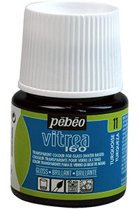 Фарба стійка по склу (обжиг160*) Vitrea 160 Pebeo 45мл БІРЮЗОВИЙ