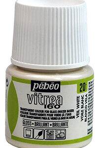 Фарба стійка по склу (обжиг160*) Vitrea 160 Pebeo 45мл БІЛА ВУАЛЬ
