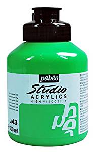 Фарба акрилова Studio Pebeo 500мл КАДМИЙ ЗЕЛЕНИЙ (имит)