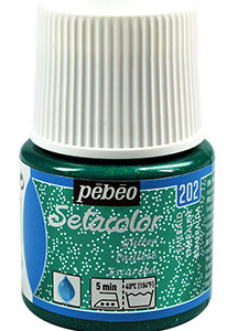 !БЕЗ ЗНИЖОК Фарба по світл. тканинах, не розтікається "Setacolor Glitter" Pebeo 45мл СМАРАГД