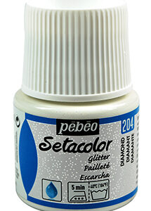 Фарба по світл. тканинах, не розтікається "Setacolor Glitter" Pebeo 45мл ДІАМАНТ
