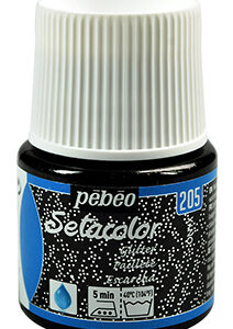 Фарба по світл. тканинах, не розтікається "Setacolor Glitter" Pebeo 45мл ОНІКС