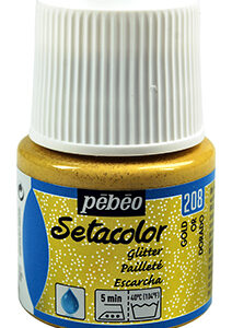 Фарба по світл. тканинах, не розтікається "Setacolor Glitter" Pebeo 45мл ЗОЛОТИЙ ГЛІТЕР