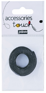 !БЕЗ ЗНИЖОК ЗНЯТІ З ВИР-ВА,Лента из кожзам. "Accesories Touch" 8ммх50см ЧОРНИЙ