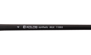 Пензель из синтетики п/щетину ПЛОСКИЙ/ручка довга."Milk"Kolos /1108B №4
