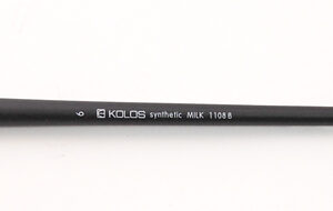 Пензель из синтетики п/щетину ПЛОСКИЙ/ручка довга."Milk"Kolos /1108B №6
